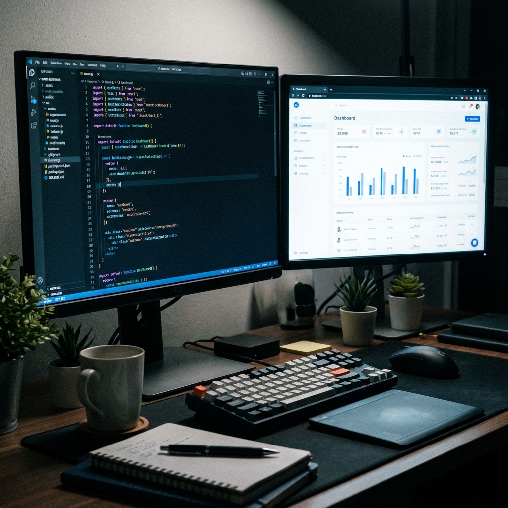 Modern Web Geliştirme ve Kodlama Ekranı